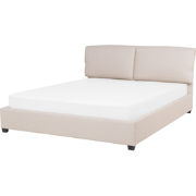 BELFORT  - Tweepersoonsbed - Lichtbeige - 160 x 200 cm - Polyester