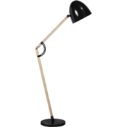 HETTON  - Staande lamp - Zwart - Marmer