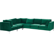 EVJA - Hoekbank 6 zits - Groen - Rechterzijde - 300 cm - Fluweel