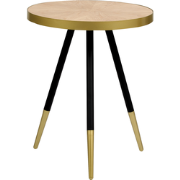 RAMONA - Bijzettafel - Lichtbruin/Goud - MDF