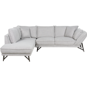 ELGA - Hoekbank - Lichtgrijs - Rechtszijdig - Linnen