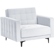 ABERDEEN - Fauteuil - Lichtgrijs - Fluweel