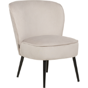 VOSS - Fauteuil - Taupe - Fluweel