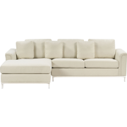 OSLO - Hoekbank - Lichtbeige - Rechterzijde - 270 cm - Polyester