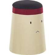 SAMURAI  - Poef - Beige - 33 cm - Kunstlinnen