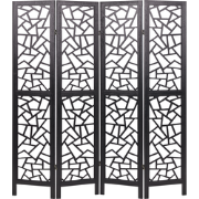 PIANLARGO - Kamerscherm - Zwart - Paulowniahout