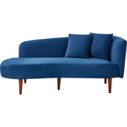 CHAUMONT - Chaise longue - Marineblauw - Rechtszijdig - Fluweel