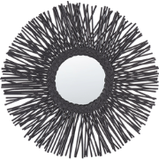 KALASIN - Wandspiegel - Zwart  - Rotan