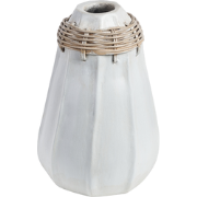 KAMPAR - Decoratieve vaas - Wit - Terracotta