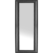 LUNEL L - Wandspiegel - Zwart  - Synthetisch materiaal
