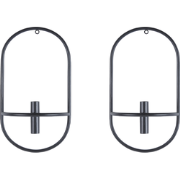 CAVIANA - Kandelaar - Zwart - Metaal