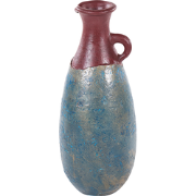 VELIA - Decoratieve vaas - Blauw - Terracotta