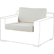 ARDEA - Tuinkussenhoezen set fauteuil - Wit - Polyester