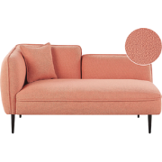 CHEVANNES - Chaise longue - Perzik - Linkszijdig - Polyester