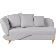 MERI II - Chaise longue - Lichtgrijs - Linkerzijde - Fluweel