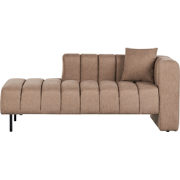 LANNILS - Chaise longue - Lichtbruin - Rechtszijdig - Polyester