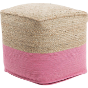 KIRAMA  - Poef - Beige/Roze - 44 cm - Katoen