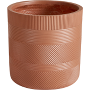 VOULA - Bloempot - 31 cm - Goudbruin - Kleivezels