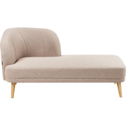 TANLAY - Chaise longue - Lichtbruin - Linkszijdig - Polyester