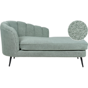ALLIER - Chaise longue - Groen - Linkerzijde - BouclÃ©