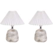 ZEYI - Tafellamp set van 2 - Lichtgrijs/Wit - Keramiek