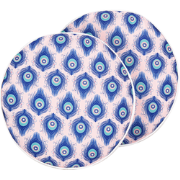 CERIANA - Tuinkussen set van 2 - Blauw/Roze -  40 cm - Polyester