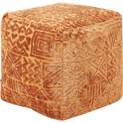 SANAWAN - Poef - Goudbruin - Viscose