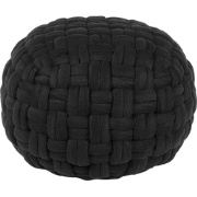 HOPA  - Poef - Zwart - 45 cm - Fluweel