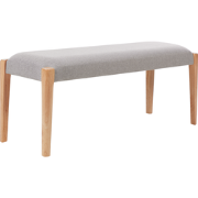 ELYRIA - Bankje - Lichthout/Grijs - Polyester