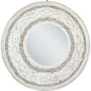 SOLEDAD - Tafel spiegel - Gebroken wit - Bamboehout