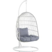 ALLERA - Hangstoel - Wit - Polyester