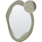 LENAX - Wandspiegel - Olijfgroen - Fluweel