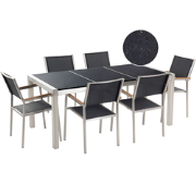 GROSSETO  - Tuinset voor 6 - Zwart - Graniet