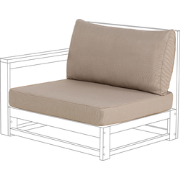 TIMOR - Tuinkussenhoezen set van 2 - Taupe - Polyester