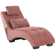 SIMORRE - Chaise longue - Pastelroze - Universeel - Fluweel