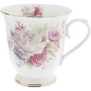 Clayre & Eef Mok Roze Wit Porselein Bloemen