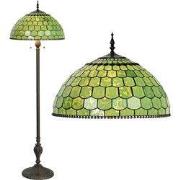 Lumilamp Tiffany Vloerlamp Groen Glas