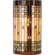 Lumilamp Wandlamp Tiffany Beige Bruin Glas