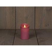 B.o.t. kaars wax rustiek bewegende vlam 7.5x12.5cm antiek roze 3xaaa/t...