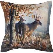 Clayre & Eef Kussenhoes Bruin Polyester Rendieren