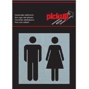 Route Alu Picto 80x80 mm toiletten