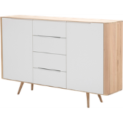 Ena dresser 180 houten ladekast whitewash - 180 x 110 cm