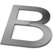 Letter B Model: Huisletter RVS