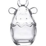 Clayre & Eef Glazen potje Koe Transparant Glas