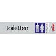 Route Alulook 165 x 44 mm Sticker toiletten