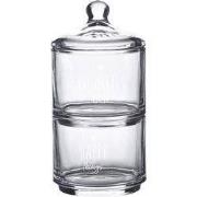 Clayre & Eef Voorraadpot Deksel Glas Hart