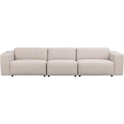 Willard gestoffeerde 4 zitsbank lichtbeige - 314 cm