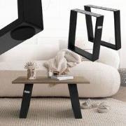 Set van 2 tafellopers 80GRAD hellingshoek 40x43 cm Zwart mat 8x2 cm Me...