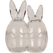 Clayre & Eef Glazen potje Ei Transparant Glas