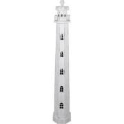 Clayre & Eef Vloerlamp Vuurtoren Wit Hout